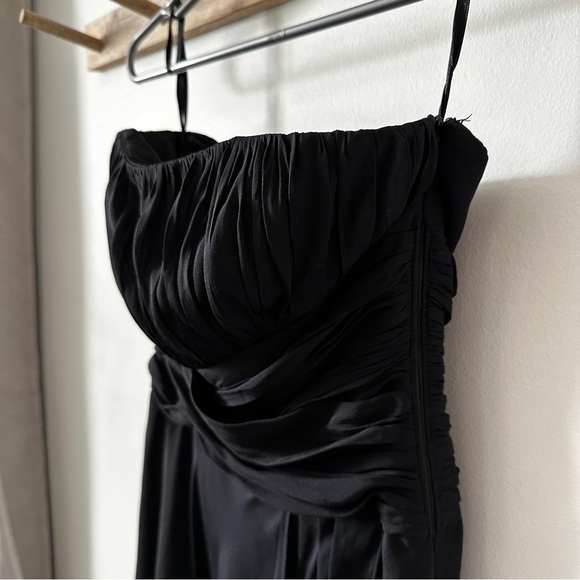 WHBM | Women’s Strapless Silk Little Black Dress size 00 - Picture 7 of 10